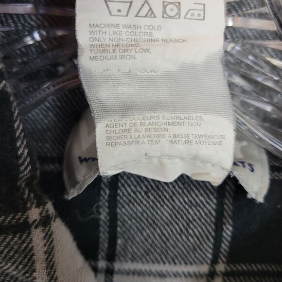 Wrangler Pearl Snap Shirt Womens XL Black Plaid Long Sleeve Button Up Flannel - Picture 3 of 11